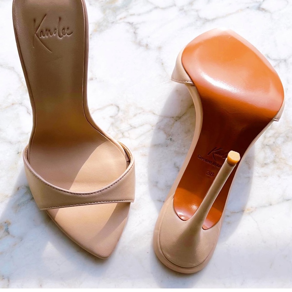 Kandee Heels Size 37 fits 6-7 (Tan Beige)